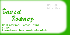 david kopacz business card